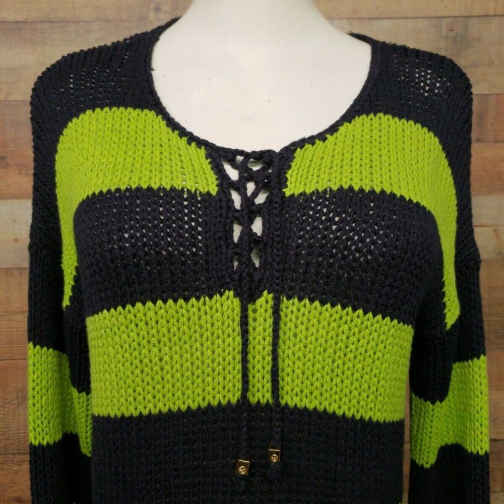 Michael Kors sweater striped, lime color, NWT, XS